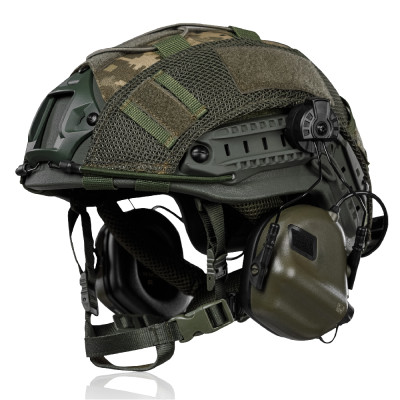 Комплект: шолом Fast кевларовий з навушниками M31H Plus та кавер, L. Піксель (мм-14)