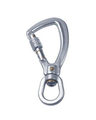 Карабін з вертлюгом Singing Rock Twister Hook, Screw Gate Zink-plated