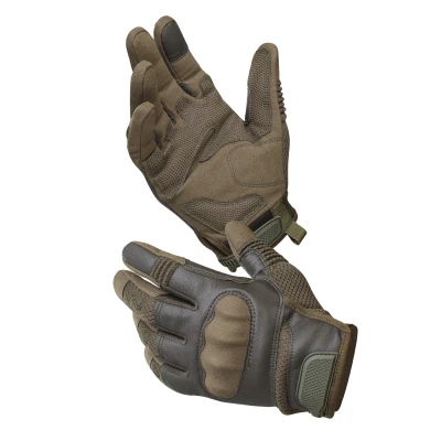 Тактические перчатки Glotac, кожаные. Усиленные вставки на косточках. Цвет Олива Тактические перчатки Glotac, кожаные. Усиленные вставки на косточках. Цвет Олива