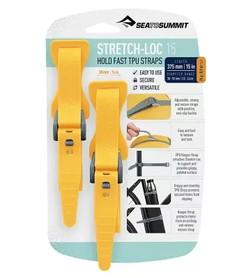 Набор стяжек Sea to Summit Stretch-Loc 15 20 мм x 375 мм 2 Pack – Желтый