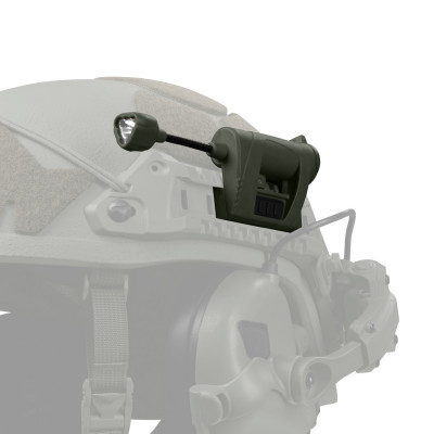 Тактический фонарик LT-09-T на шлем с 4-мя светодиодами. Олива