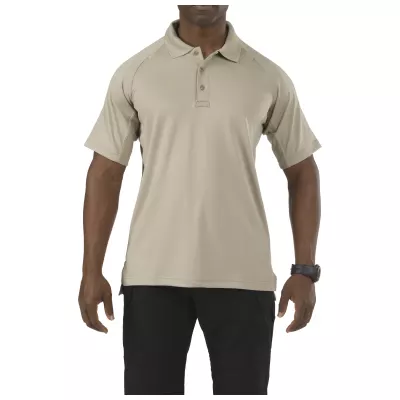 Футболка поло тактична з коротким рукавом "5.11 Tactical Performance Polo - Short Sleeve, Synthetic Knit" Silver Tan