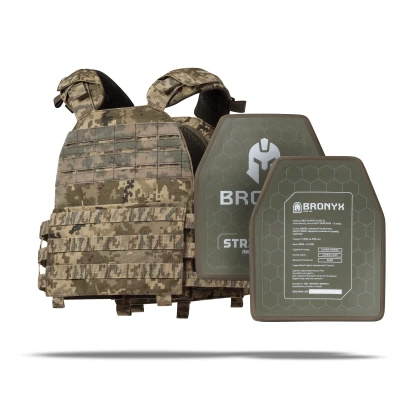 Бронежилет 5 класу (M.V.P.). Вага 6 кг. Керамічні плити 2.59 кг. Піксель (мм-14)