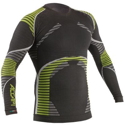 Термофутболка з довгим рукавом чоловіча Accapi HealthPower, Black/Lime