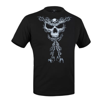 Футболка с рисунком "Терновый Череп" Combat Black