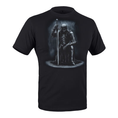 Футболка з малюнком "Лицар" Combat Black
