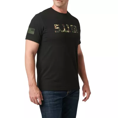 Футболка з малюнком "5.11 Tactical® Woodland Camo Fill" Black