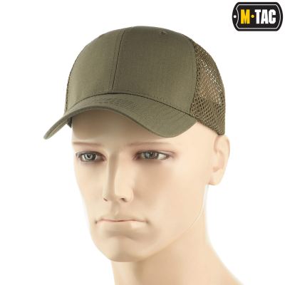 Бейсболка M-Tac Flex ріп-стоп з сіткою Dark Олива