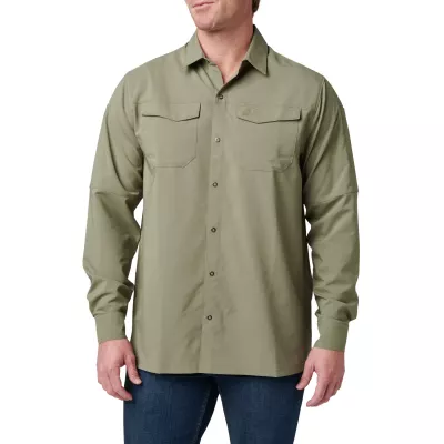Рубашка тактическая с длинным рукавом "5.11 FREEDOM FLEX WOVEN SHIRT - LONG SLEEVE" Tank Green