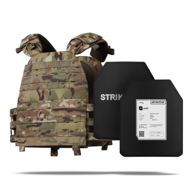 Бронежилет 3-го класу M.V.P. Вага 3.6 кг. Поліетиленові плити, 1.4 кг. Мультикам