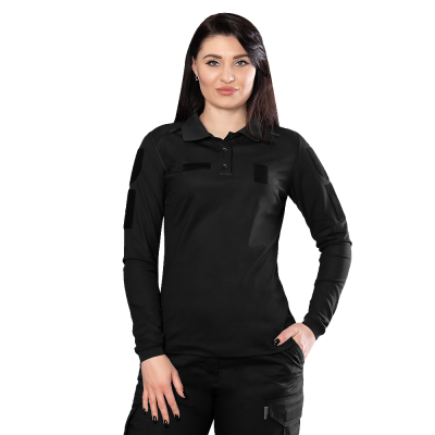 Поло Pani Paladin Long CoolPass Pique LT Чёрное