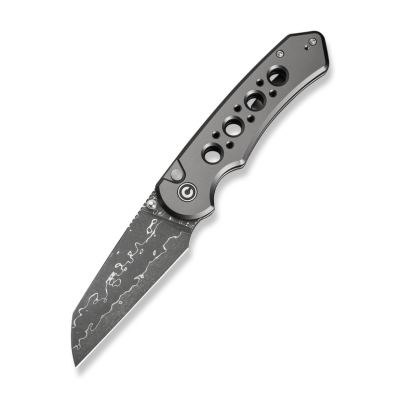Ніж складаний Civivi Pragma Prime Damascus / Aluminum сірий