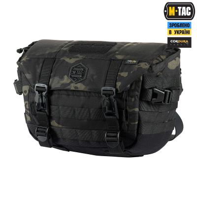 Сумка M-Tac Messenger Bag Elite Hex Мультикам Чорний/Чорна