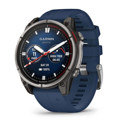 Смарт-годинник Garmin Quatix 8, 47mm, AMOLED, Saph, GPS. Синій