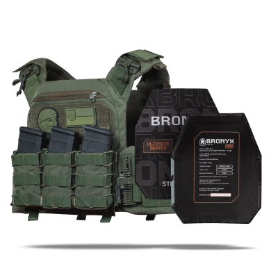 Бронежилет 3 класса (PRO). Вес 3.1 кг. Полиэтиленовые плиты 0.99 кг. Олива
