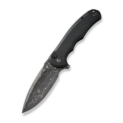 Ніж складаний Civivi Praxis C18026E-DS1 Damascus / Aluminum Чорний