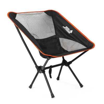Розкладне кемпінгове крісло-стілець Skif Outdoor Catcher. Black\orange