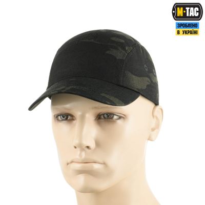 Бейсболка M-Tac Five Panel NYCO Extreme Мультикам Чорний, multicam Black