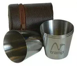 Набір 4 стопки Tramp 80 мл UTRC-013, сріблясті