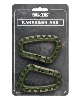 Карабін тактичний пластиковий ABS (2 шт.) Olive