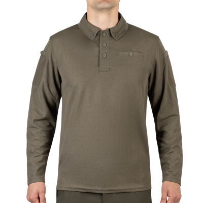 Футболка Поло тактична з довгим рукавом "TACTICAL LONG SLEEVE POLO SHIRT QUICK Olive