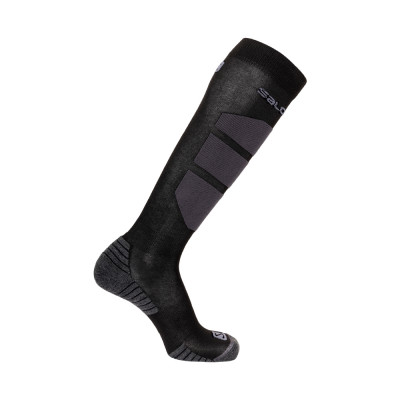 Зимние носки Salomon Comfort с высоким профилем. Цвет Black/Ebony. Размер L