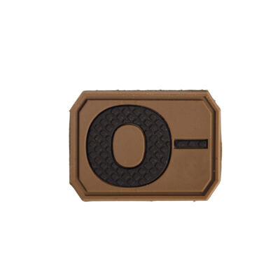 Нашивка на липучці Sturm Mil-Tec "Blood Type Patch 0 Negative PVC 3D" Dark Coyote