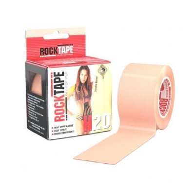 Кінезіо тейп RockTape H20 Extra Sticky, 5 см х 5 м. Тілесний