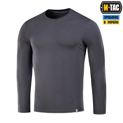 Футболка з довгим рукавом M-Tac 93/7 Темно, dark Grey, темно-сірий