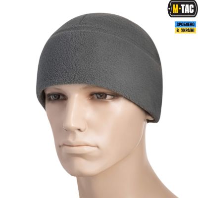 Шапка M-Tac Watch Cap фліс (260г/м2) with Slimtex Сіра