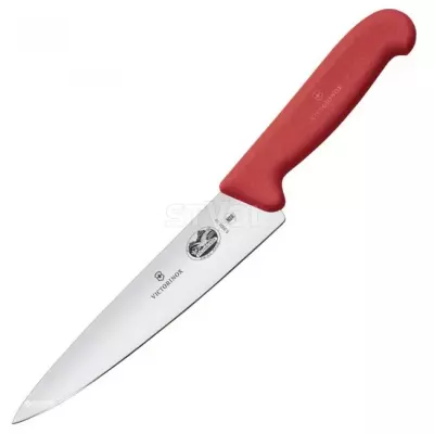 Ніж Victorinox кухонний обробний Fibrox 19 см, червоний, клинок 190 мм