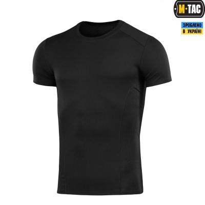 Футболка потовідвідна M-Tac Athletic Vent Чорна, black, чорний