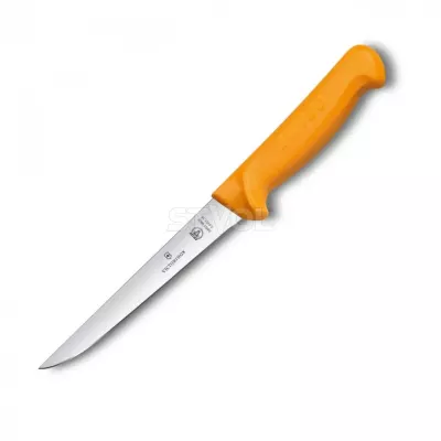 Ніж Victorinox кухонний обваловувальний Swibo Boning, вузький, помаранчевий, 14 см, клинок 140 мм, сталь X50CrMoV15