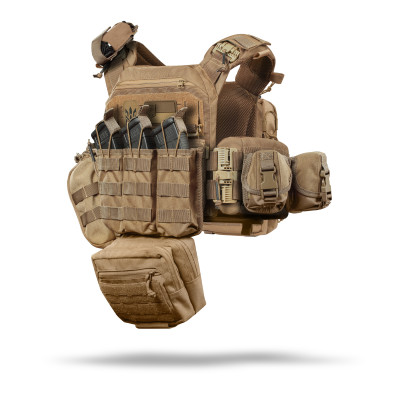 Комплект спорядження Commando Elite Tactical Assault Kit. Під 25х30 см бронеплити. Койот