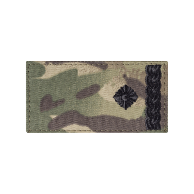 Погон ЗСУ майор (чорна нитка, на липучці). Мультикам