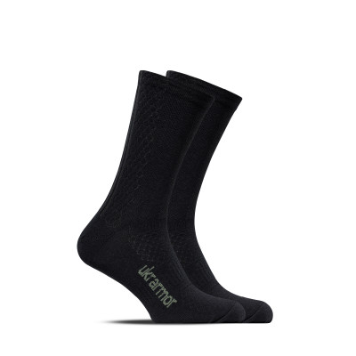 Трекінгові шкарпетки Ukrarmor SoftTread. Комплект 2 шт. Демісезонні. Чорні. Розмір 41-43.