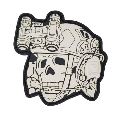 Патч (шеврон) «Totenkopf gen1+dtnvs gen.1» R3ICH. М’який ПВХ пластик. Білий
