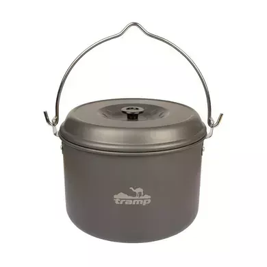 Казанок з кришкою Tramp UTRC-040 5000 мл (Темно-сірий), сірий