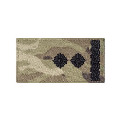 Погон ЗСУ підполковник (чорна нитка, на липучці). Мультикам