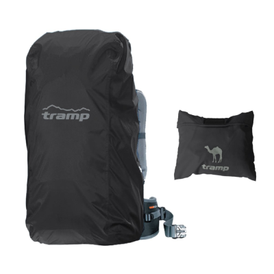 Накидка от дождя на рюкзак Tramp L 70-100 л TRP-019 чёрная, чёрный L