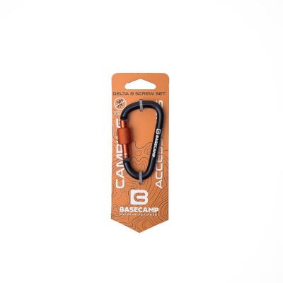 Карабін алюмінієвий сервісний Base Camp Delta 8 Screw Set, Black