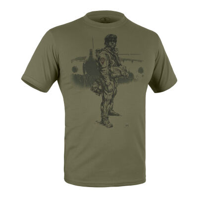 Футболка з малюнком "Paratrooper" Olive Drab