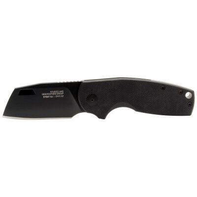 Розкладний ніж SOG Stout SJ, Blackout, Cleaver/Blackout