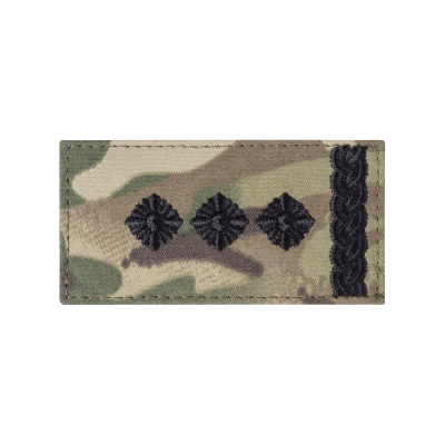 Погон ЗСУ полковник (чорна нитка, на липучці). Мультикам