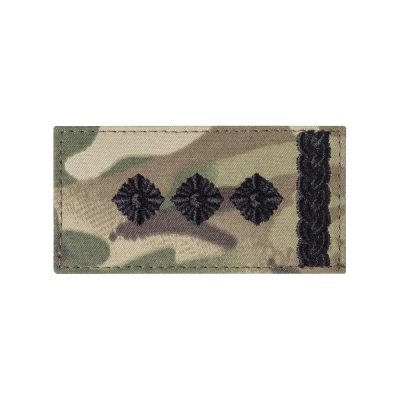 Погон ЗСУ полковник (чорна нитка, на липучці). Мультикам