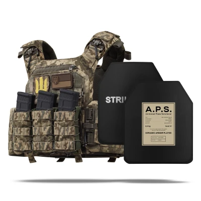 Бронежилет 6-го класса (PRO). Вес 5.3 кг. Керамические плиты 2.4 кг. Пиксель (мм-14)