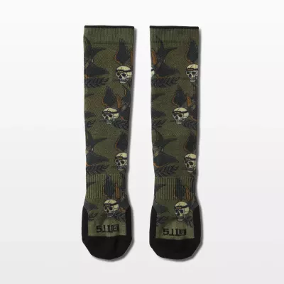 Шкарпетки "5.11 Tactical® Sock & Awe Broken Sparrow" RANGER GREEN