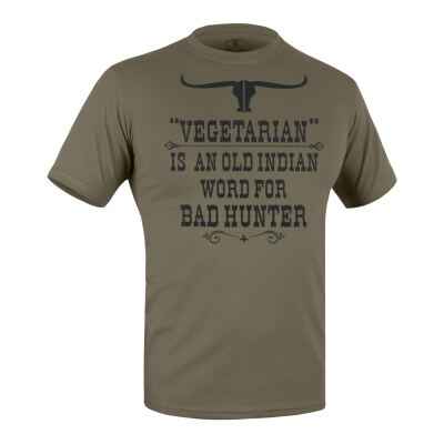 Футболка с рисунком "Vegetarian" (VINTAGE) Olive Drab