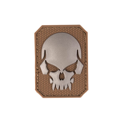 Нашивка на липучці Sturm Mil-Tec "Skull Patch PVC 3D" (Small) Dark Coyote