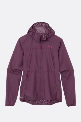 Вітровка жіноча Rab Windgather Hoody Wmns, Mulberry